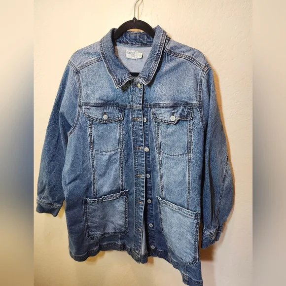 Terra & Sky Classic Blue Jean Jacket - Picture 1 of 4